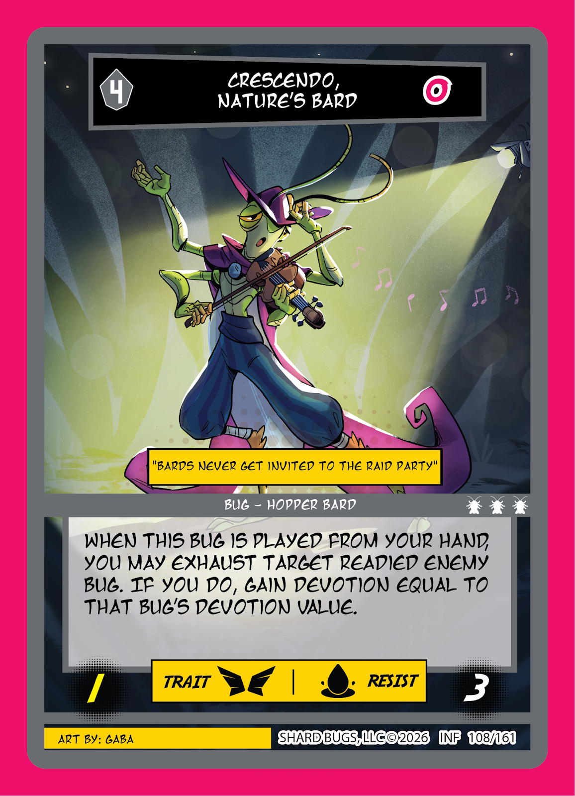 Crescendo, Nature's Bard – Set 3: Infestation