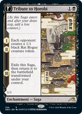 Tribute to Horobi (Showcase) - Kamigawa: Neon Dynasty - Rare #356 - Near Mint Foil