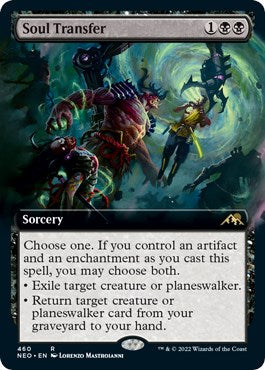 Soul Transfer (Extended Art) - Kamigawa: Neon Dynasty - Rare #460 - Near Mint Normal