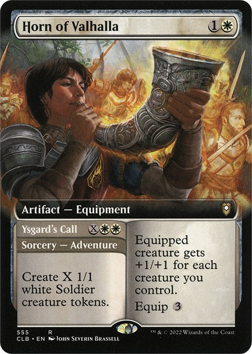 Horn of Valhalla (Extended Art) - Commander Legends: Battle for Baldur's Gate - Rare #555 - Near Mint Foil