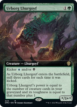 Urborg Lhurgoyf (Extended Art) - Dominaria United - Rare #420 - Near Mint Normal