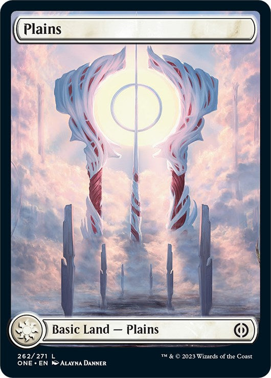 Plains (262) - Full Art - Phyrexia: All Will Be One - Land #262 - Near Mint Foil