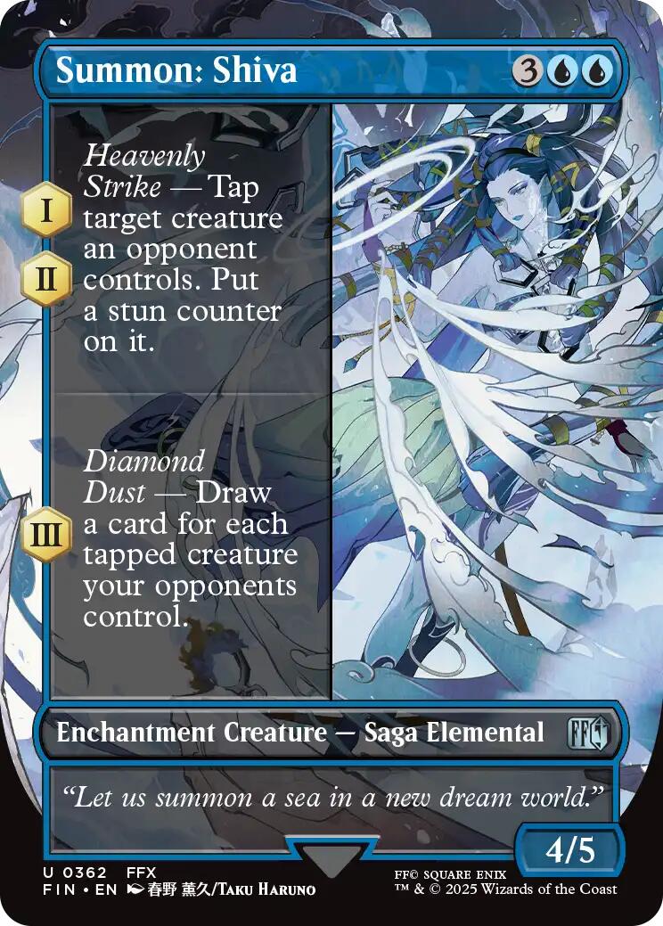 Summon: Shiva (Borderless) - FINAL FANTASY - Uncommon #362 - Near Mint Foil