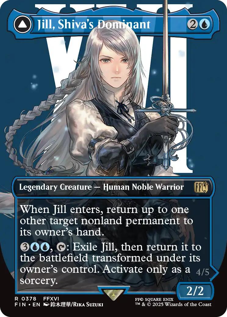 Jill, Shiva's Dominant (Borderless) - FINAL FANTASY - Rare #378 - Near Mint Normal