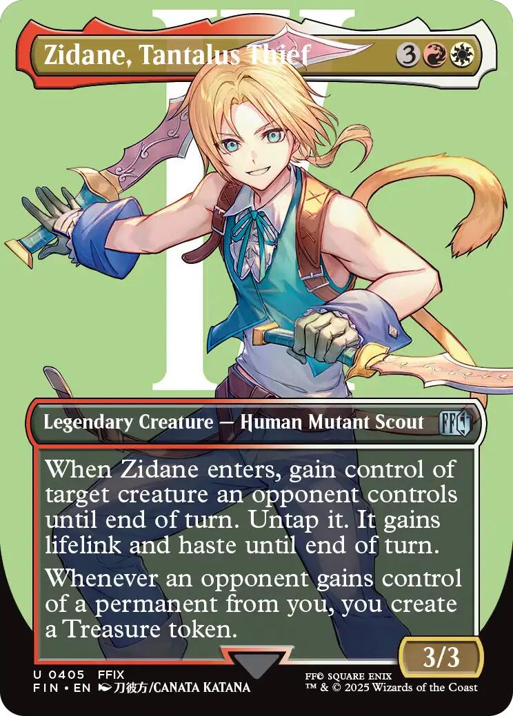 Zidane, Tantalus Thief (Borderless) - FINAL FANTASY - Uncommon #405 - Near Mint Foil