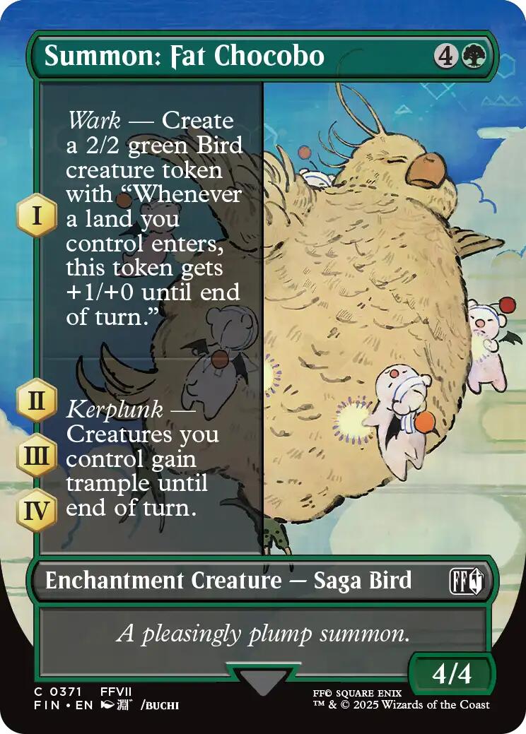Summon: Fat Chocobo (Borderless) - FINAL FANTASY - Common #371 - Near Mint Foil