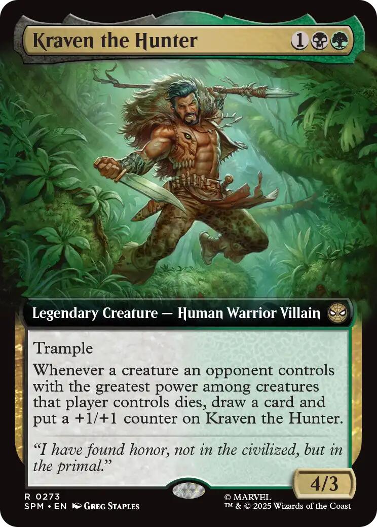 Kraven the Hunter (Extended Art) - Marvel's Spider-Man - Rare #273 - Near Mint Foil