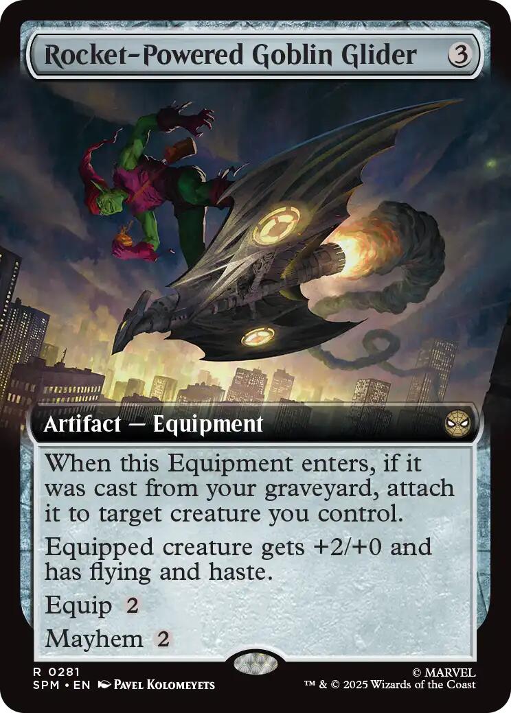 Rocket-Powered Goblin Glider (Extended Art) - Marvel's Spider-Man - Rare #281 - Near Mint Normal