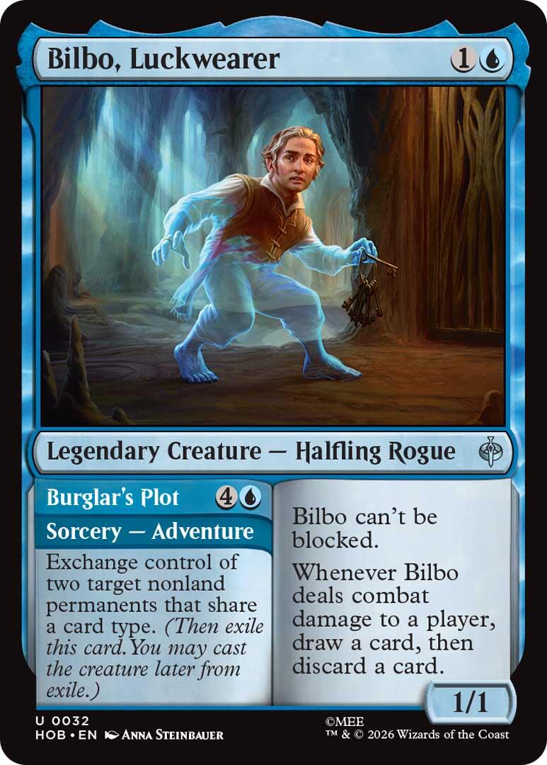 Bilbo, Luckwearer - The Hobbit - Uncommon #32 - Near Mint Normal