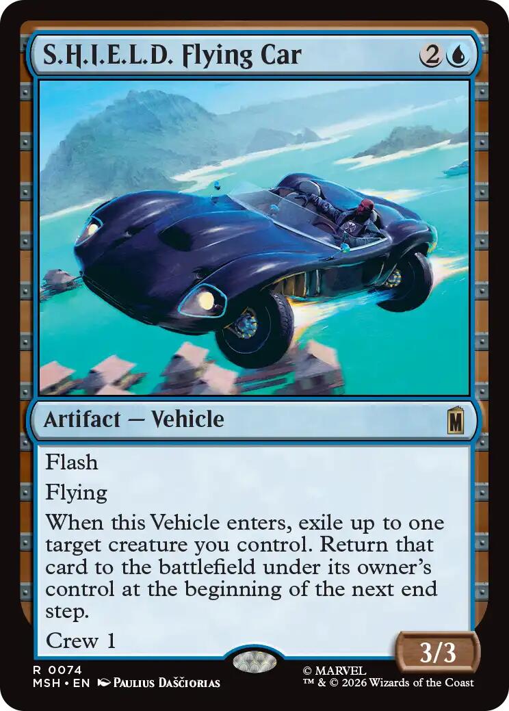 S.H.I.E.L.D. Flying Car - Marvel Super Heroes - Rare #74 - Near Mint Normal