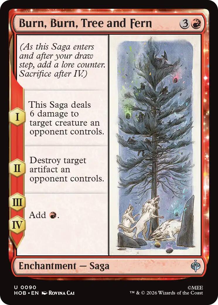 Burn, Burn, Tree and Fern - The Hobbit - Uncommon #90 - Near Mint Normal