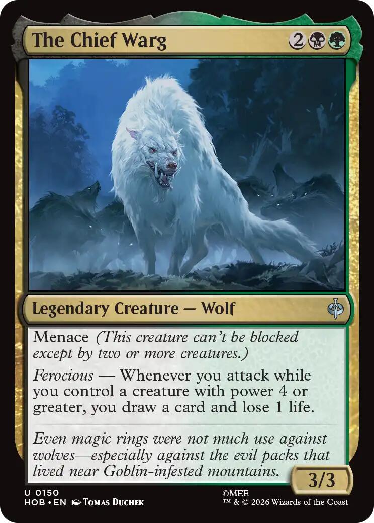 The Chief Warg - The Hobbit - Uncommon #150 - Near Mint Foil