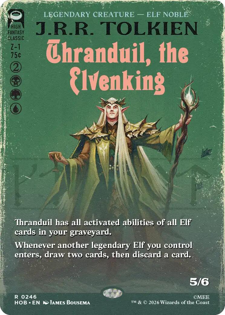 Thranduil, the Elvenking (Borderless) - The Hobbit - Rare #246 - Near Mint Foil