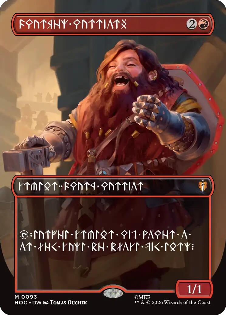 Dwarven Warriors (Borderless) (Dwarvish) - The Hobbit: Eternal-Legal - Mythic #93 - Near Mint Normal