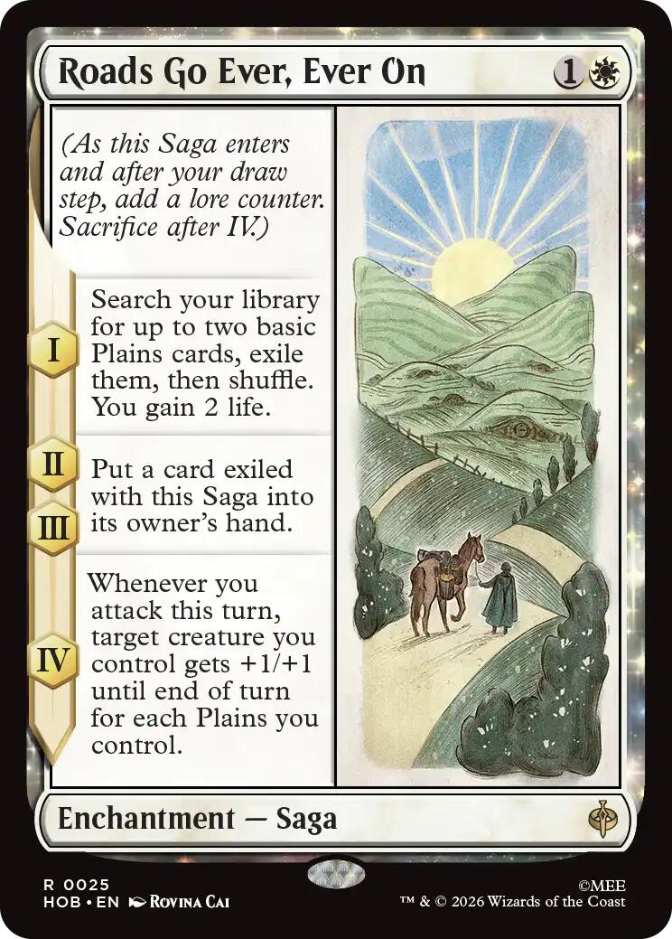 Roads Go Ever, Ever On - The Hobbit - Rare #25 - Near Mint Foil