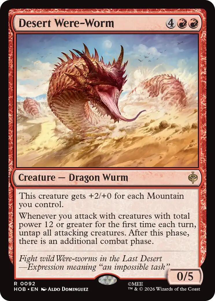 Desert Were-Worm - The Hobbit - Rare #92 - Near Mint Foil