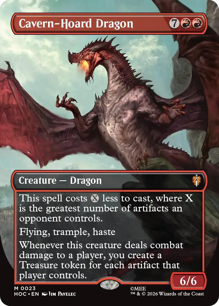 Cavern-Hoard Dragon (Borderless) - The Hobbit: Eternal-Legal - Mythic #23 - Near Mint Normal