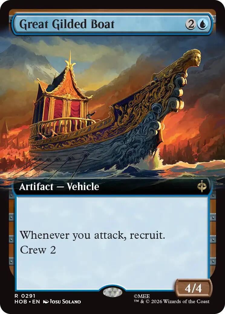 Great Gilded Boat (Extended Art) - The Hobbit - Rare #291 - Near Mint Foil