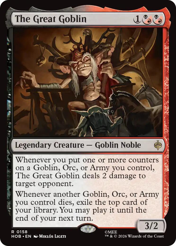 The Great Goblin - The Hobbit - Rare #158 - Near Mint Foil
