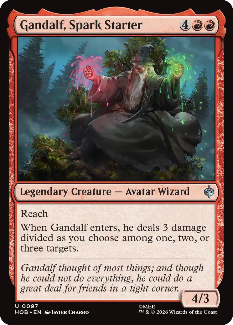 Gandalf, Spark Starter - The Hobbit - Uncommon #97 - Near Mint Normal