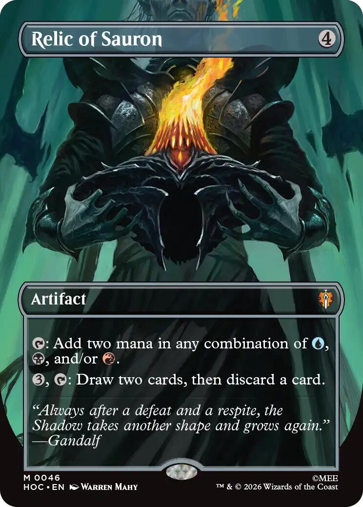 Relic of Sauron (Borderless) - The Hobbit: Eternal-Legal - Mythic #46 - Near Mint Foil