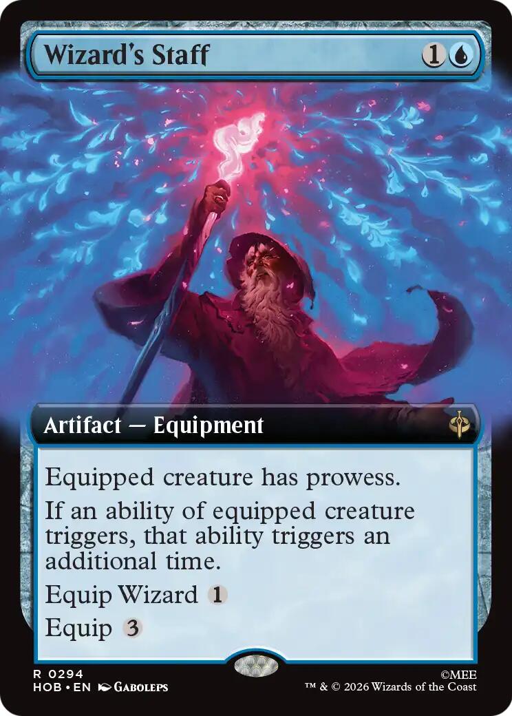 Wizard's Staff (Extended Art) - The Hobbit - Rare #294 - Near Mint Foil