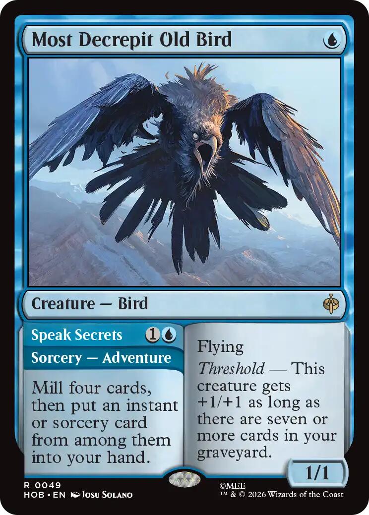 Most Decrepit Old Bird - The Hobbit - Rare #49 - Near Mint Foil