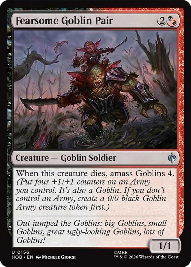 Fearsome Goblin Pair - The Hobbit - Uncommon #156 - Near Mint Normal