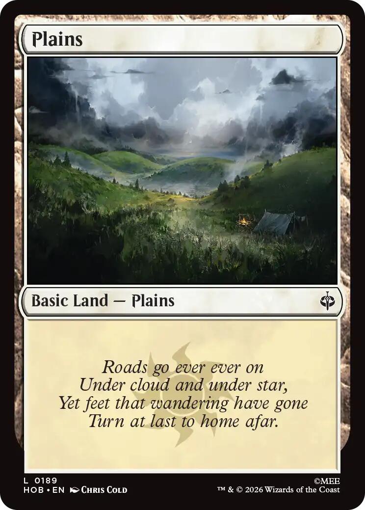 Plains (0189) - The Hobbit - Land #189 - Near Mint Normal