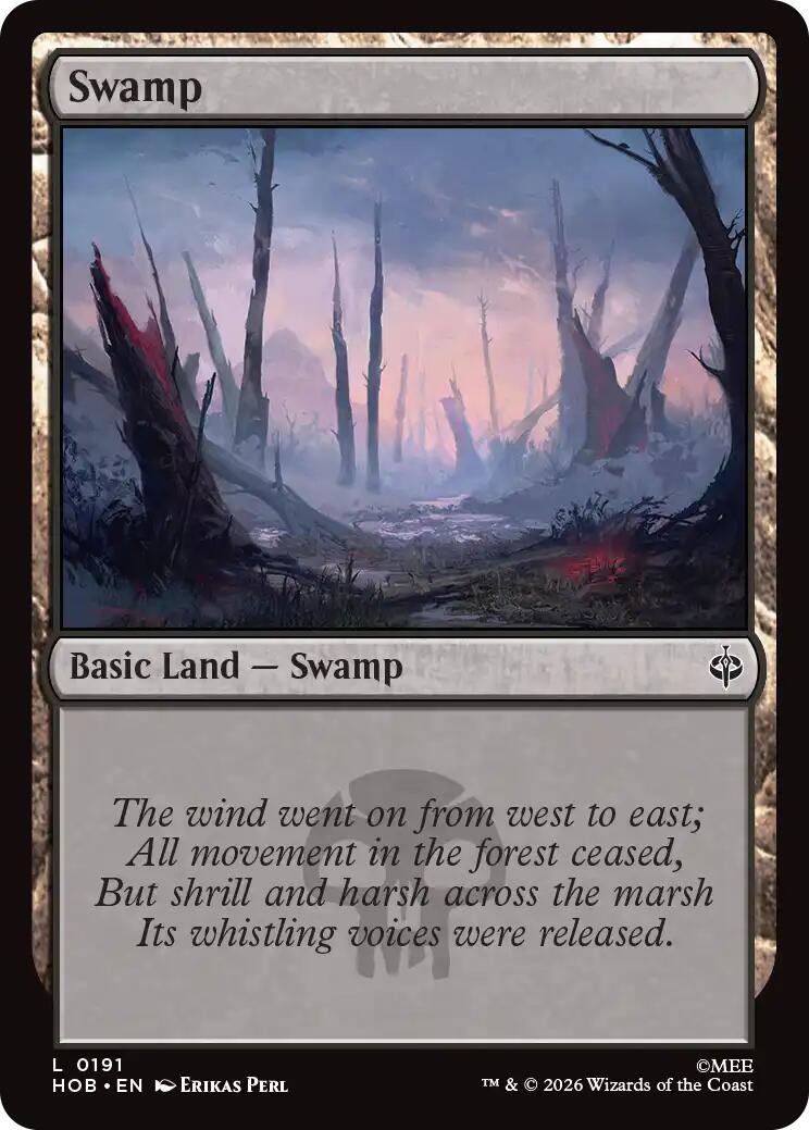 Swamp (0191) - The Hobbit - Land #191 - Near Mint Normal