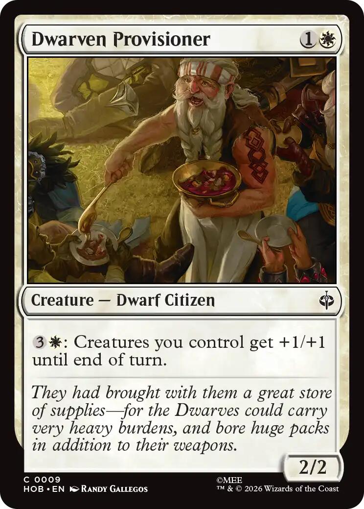 Dwarven Provisioner - The Hobbit - Common #9 - Near Mint Normal