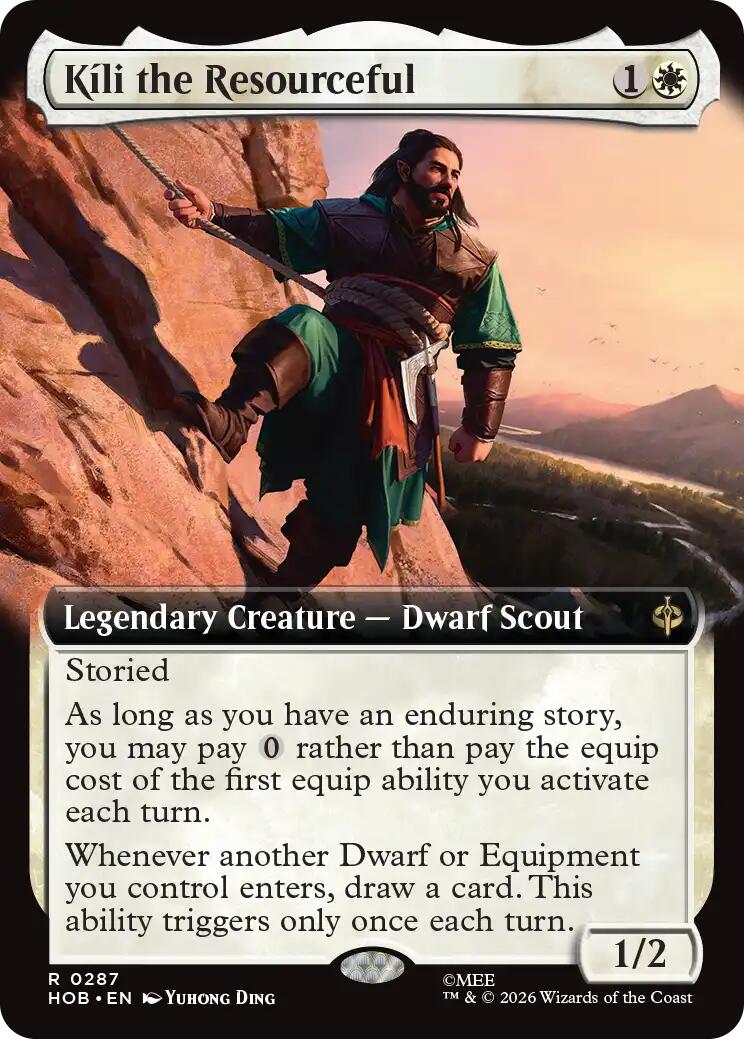 Kili the Resourceful (Extended Art) - The Hobbit - Rare #287 - Near Mint Normal