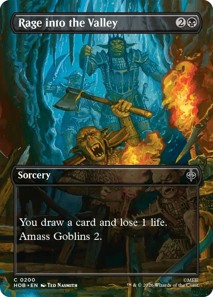 Rage into the Valley (Borderless) - The Hobbit - Common #200 - Near Mint Foil