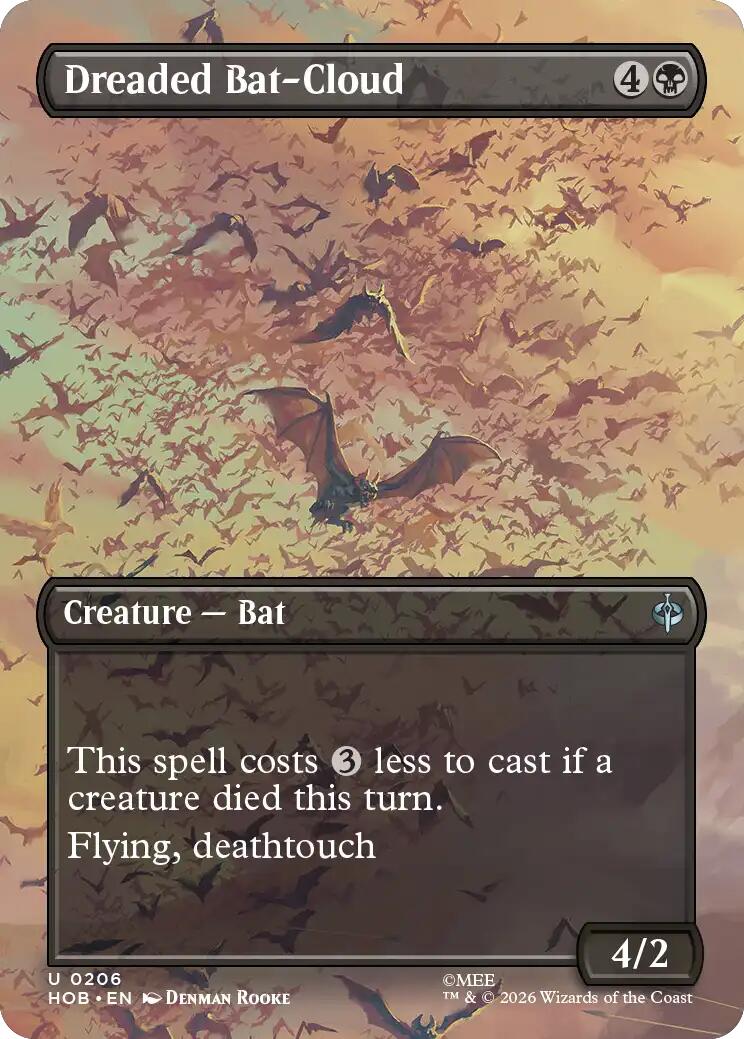 Dreaded Bat-Cloud (Borderless) - The Hobbit - Uncommon #206 - Near Mint Normal