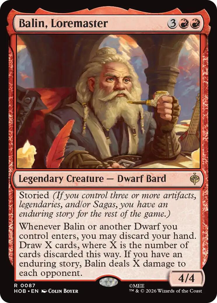 Balin, Loremaster - The Hobbit - Rare #87 - Near Mint Normal