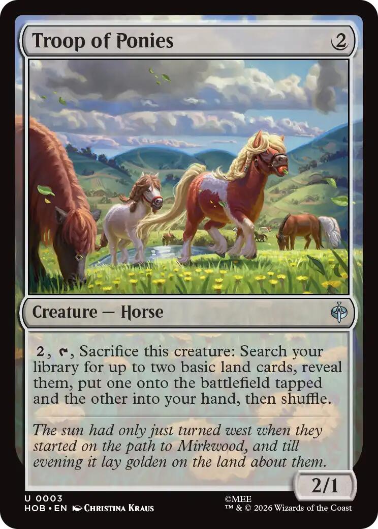 Troop of Ponies - The Hobbit - Uncommon #3 - Near Mint Normal