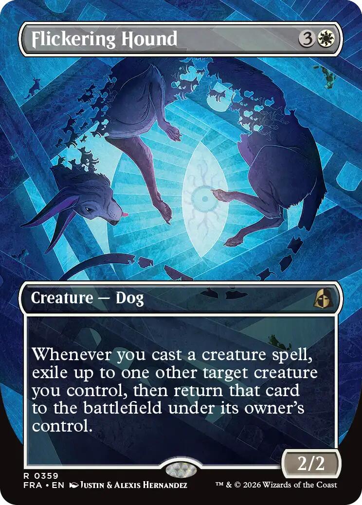 Flickering Hound (Borderless) - Reality Fracture - Rare #359 - Near Mint Normal
