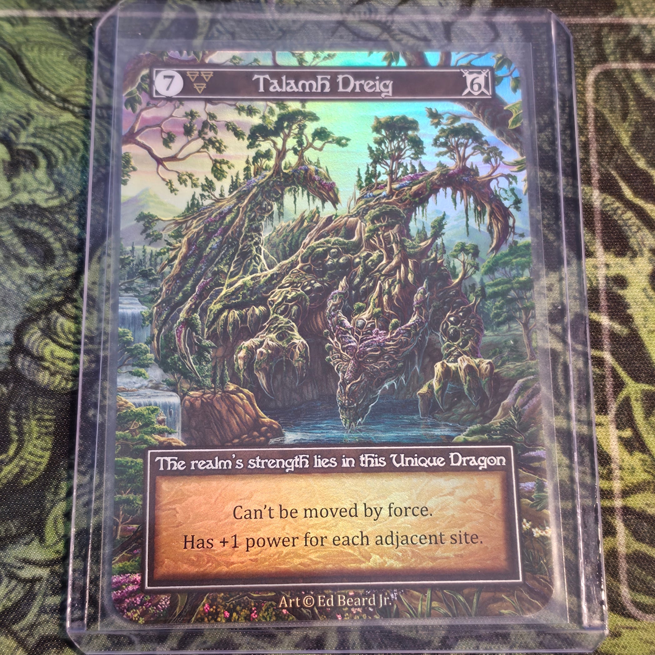 Talamh Dreig (Ed Beard Signed Back) - Sorcery Contested Realm Dragonlord NM Unique