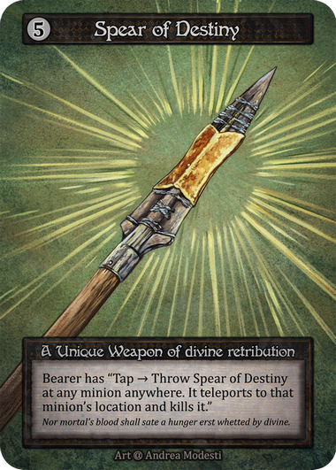 Spear of Destiny – Alpha