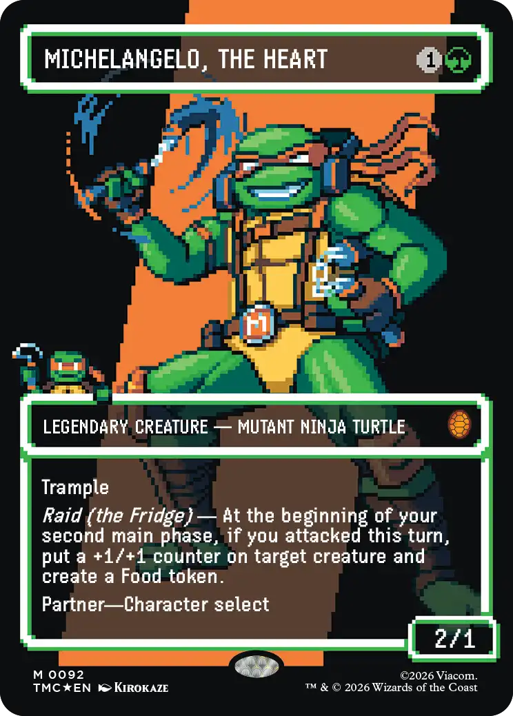 Michelangelo, the Heart (0092) (Borderless) (Surge Foil)